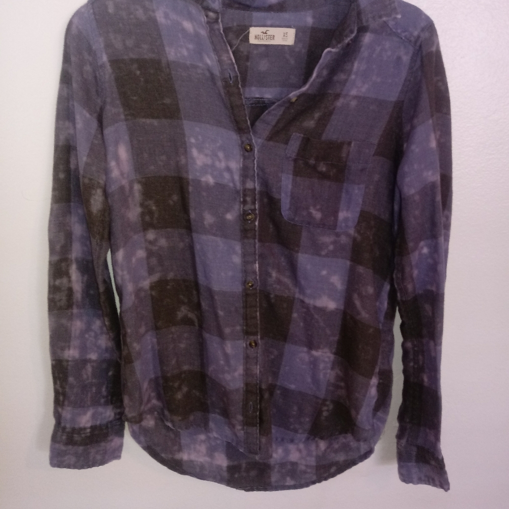 Hollister plad Ling Sleeve T Shirt